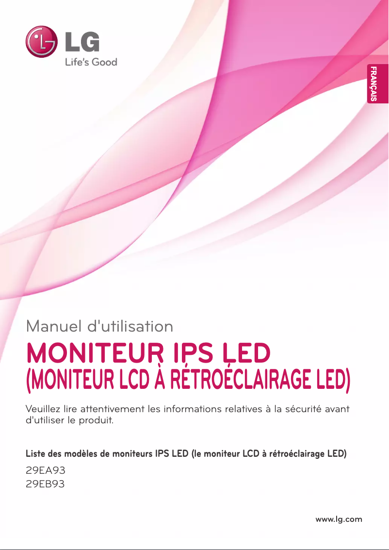 Page n°1 - Manuel utilisateur LG 29EB93-P