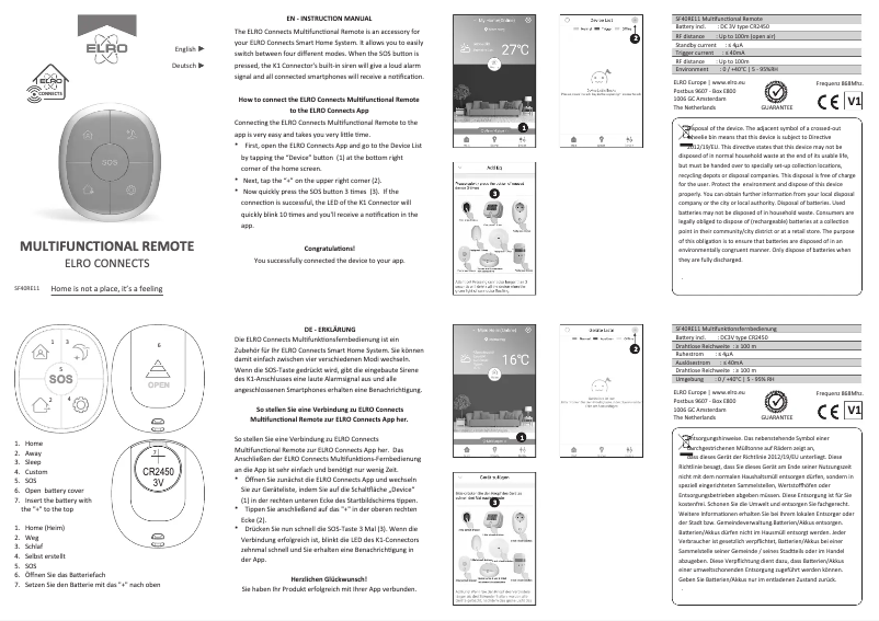 Image de la première page du manuel de l'appareil SF40RE11