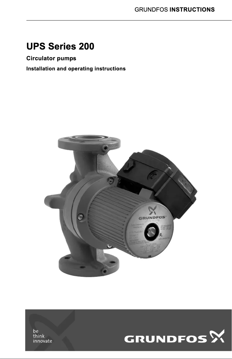 Page n°1 - Manuel utilisateur Grundfos UPS 15-35 SUC/TLC