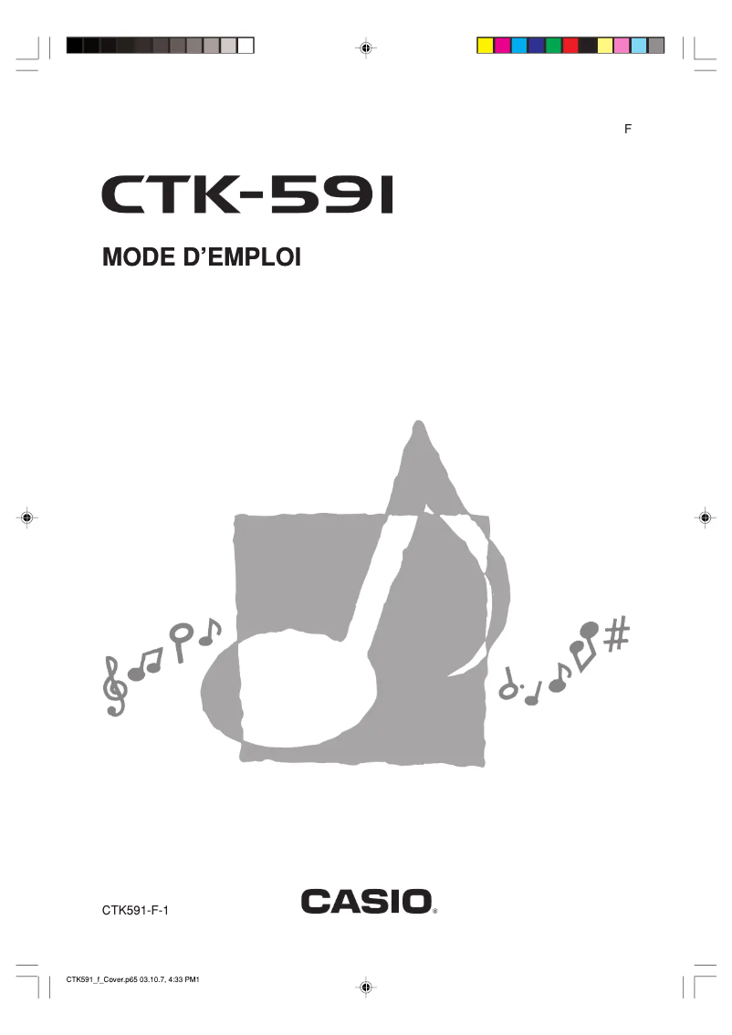 Image de la première page du manuel de l'appareil CTK-591
