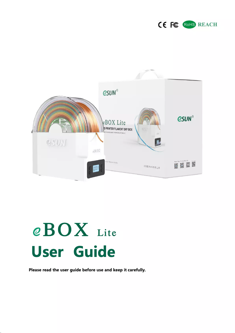 Image de la première page du manuel de l'appareil eBOX Lite