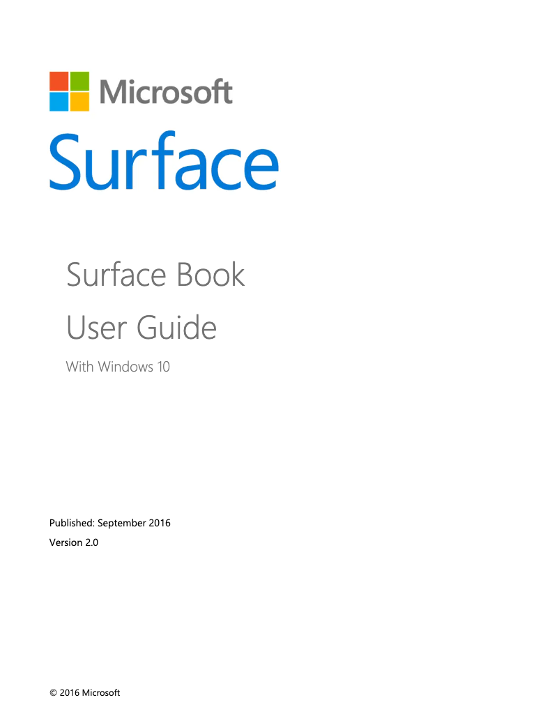 Page 1 de la notice Manuel utilisateur Microsoft Surface Studio 2
