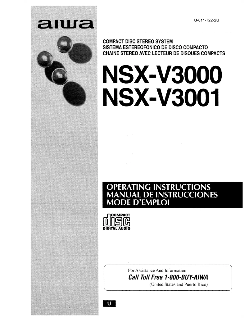 Página 1 del manual Manual de usuario Aiwa NSX-V3000