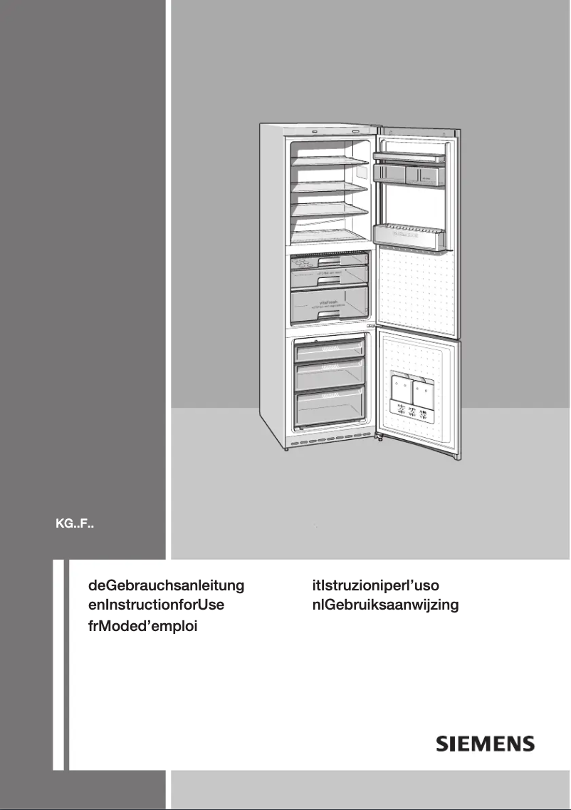 Page n°1 - Manuel utilisateur Siemens KG39FP71