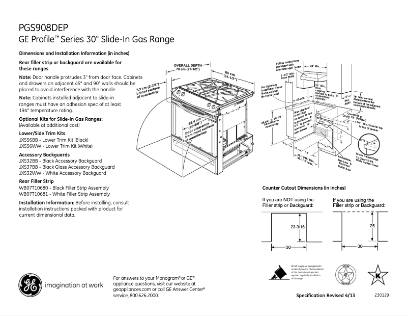 Image de la première page du manuel de l'appareil PGS908DEPBB