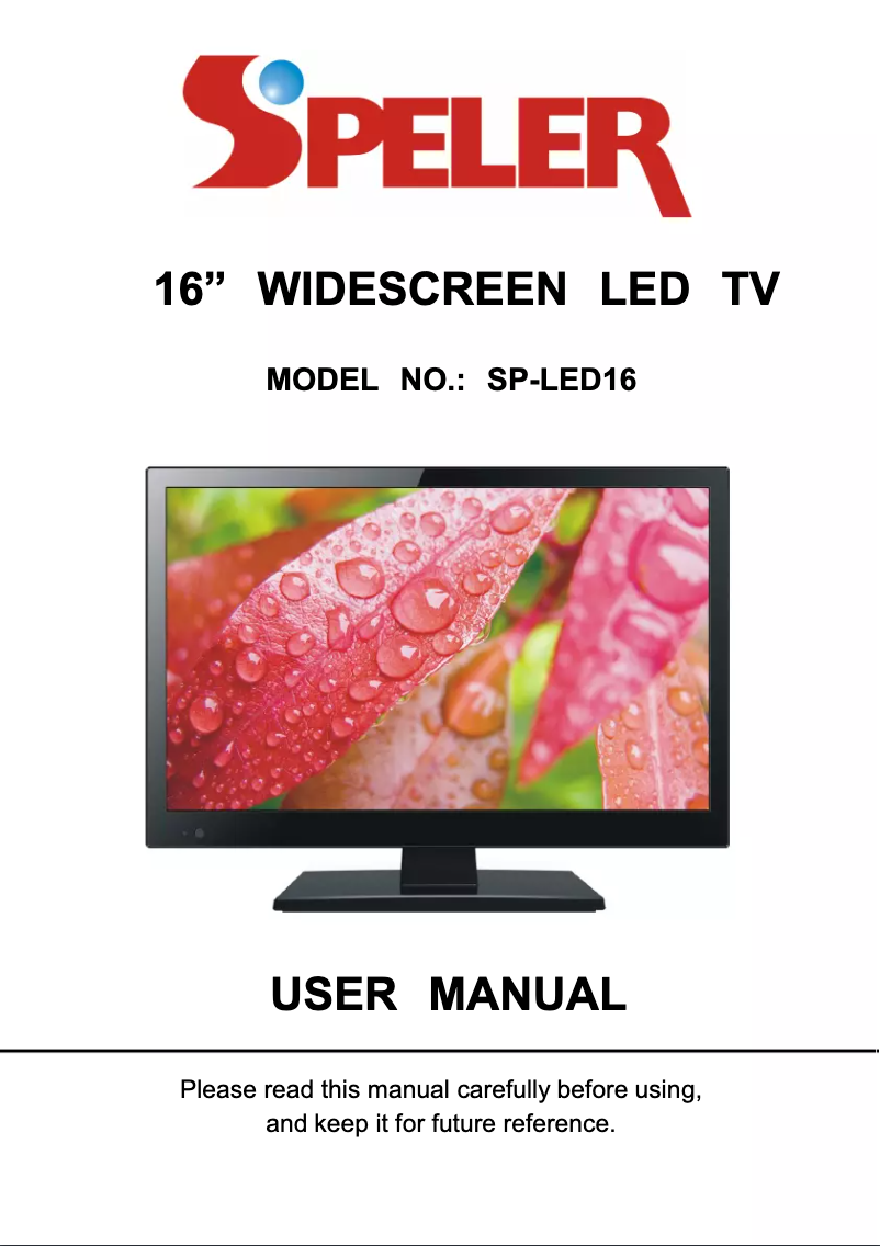 Page 1 de la notice Manuel utilisateur Speler SP-LED16