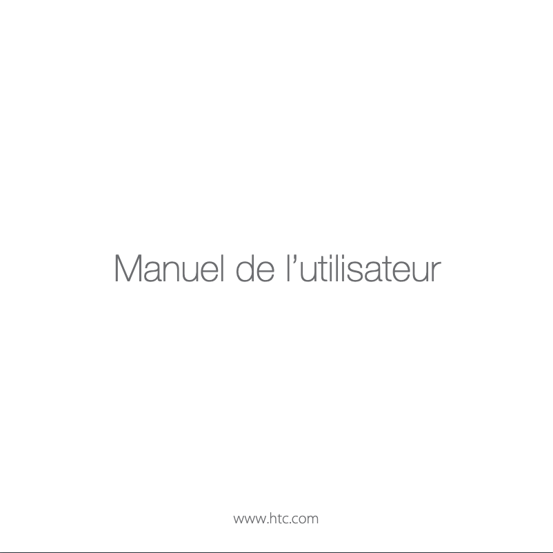 Page n°1 - Manuel utilisateur HTC Touch 2