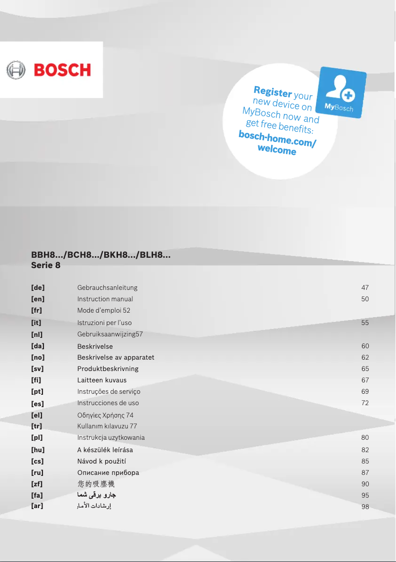 Image de la première page du manuel de l'appareil Athlet ProPower BCH87POW1