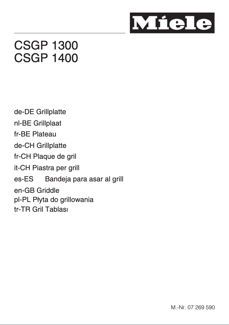 Imagen de la primera página del manual del dispositivo CSGP 1400