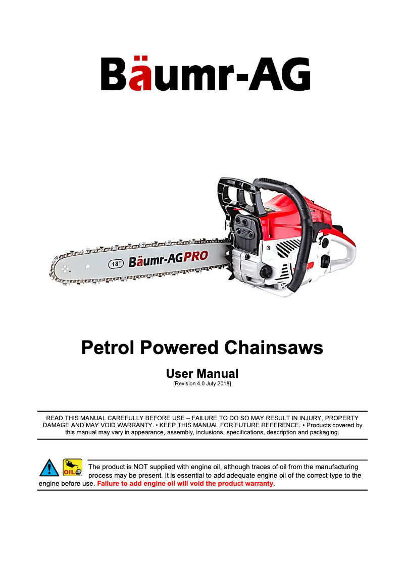 Page 1 de la notice Manuel utilisateur Baumr-AG SX76