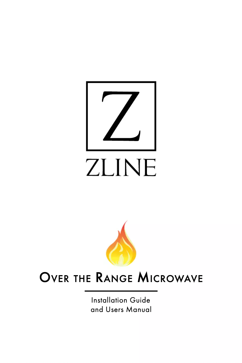 Page n°1 - Manuel utilisateur ZLine MWOOTRH30