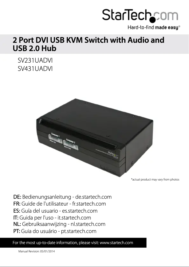 Page 1 de la notice Manuel utilisateur StarTech.com SV431UADVI