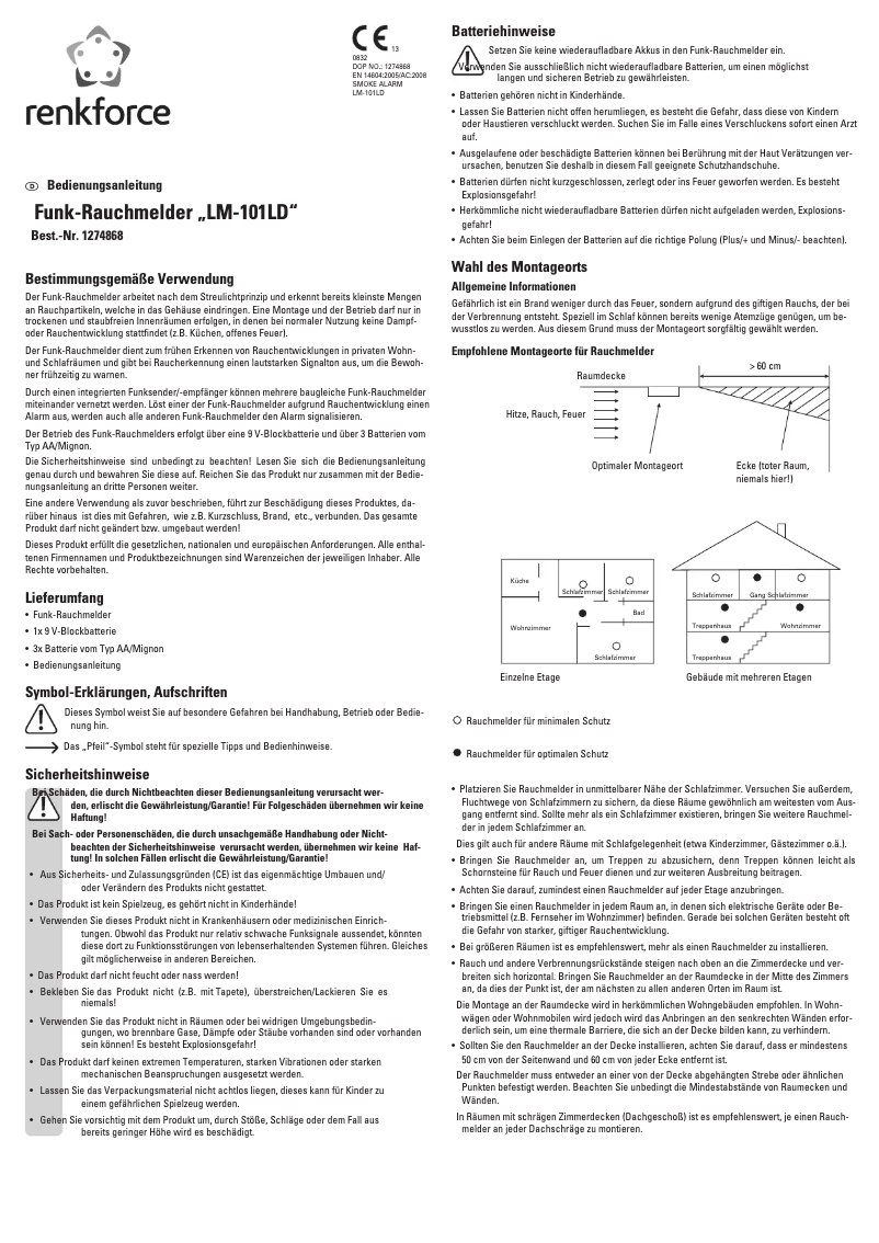 Page n°1 - Manuel utilisateur Renkforce LM-101LD