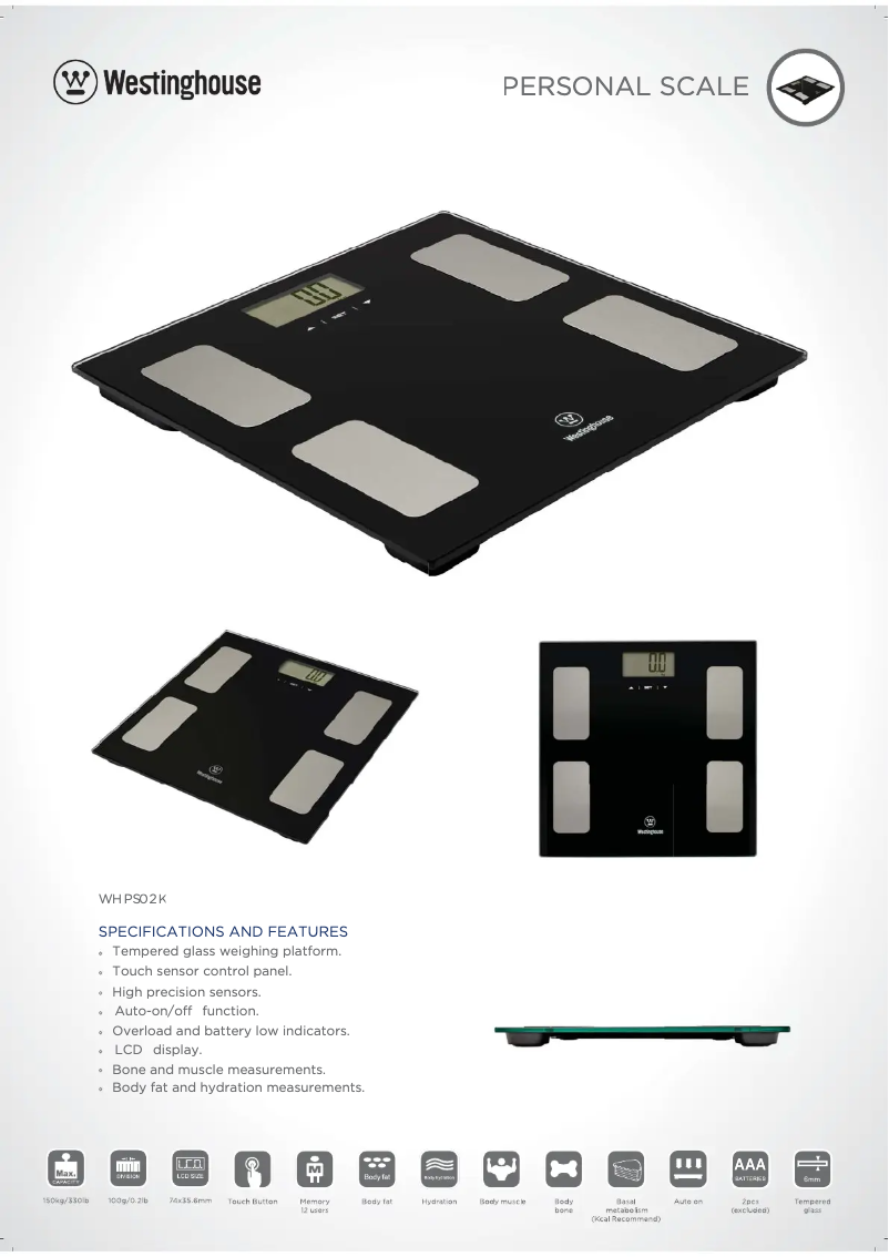 Image de la première page du manuel de l'appareil WHPS02K