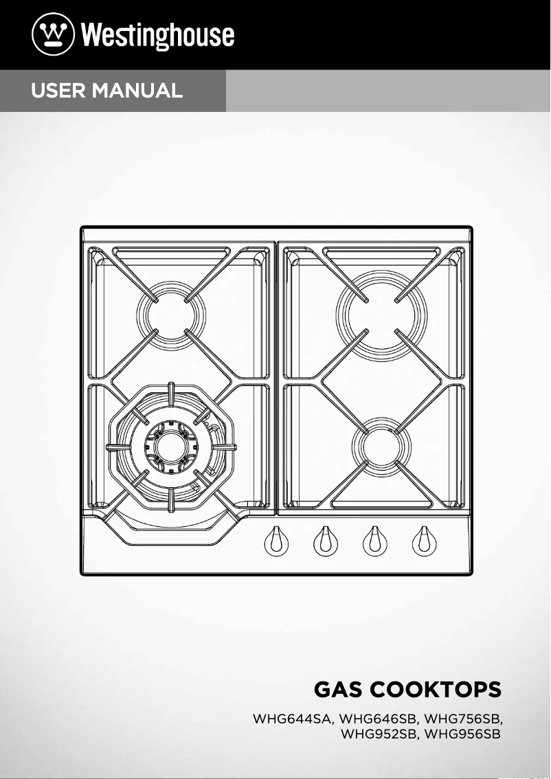 Page n°1 - Manuel utilisateur Westinghouse WHG646SB