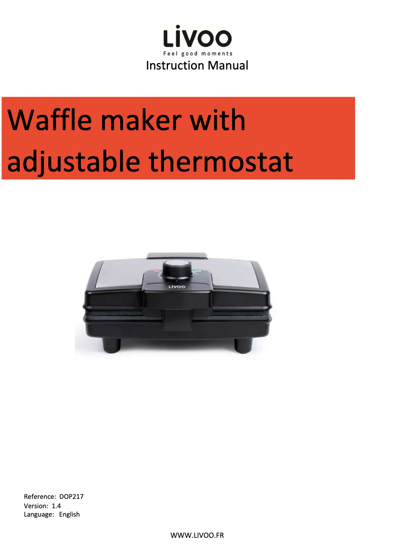 Page n°1 - Manuel utilisateur Livoo DOP217