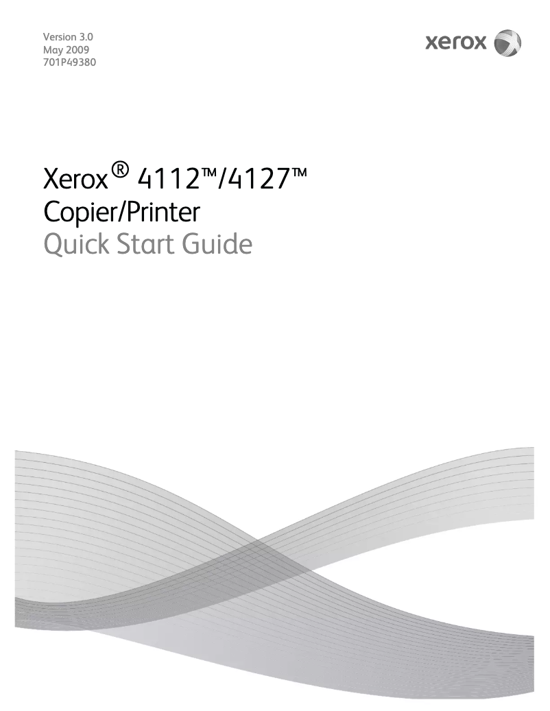 Page n°1 - Guide de démarrage rapide Xerox 4112