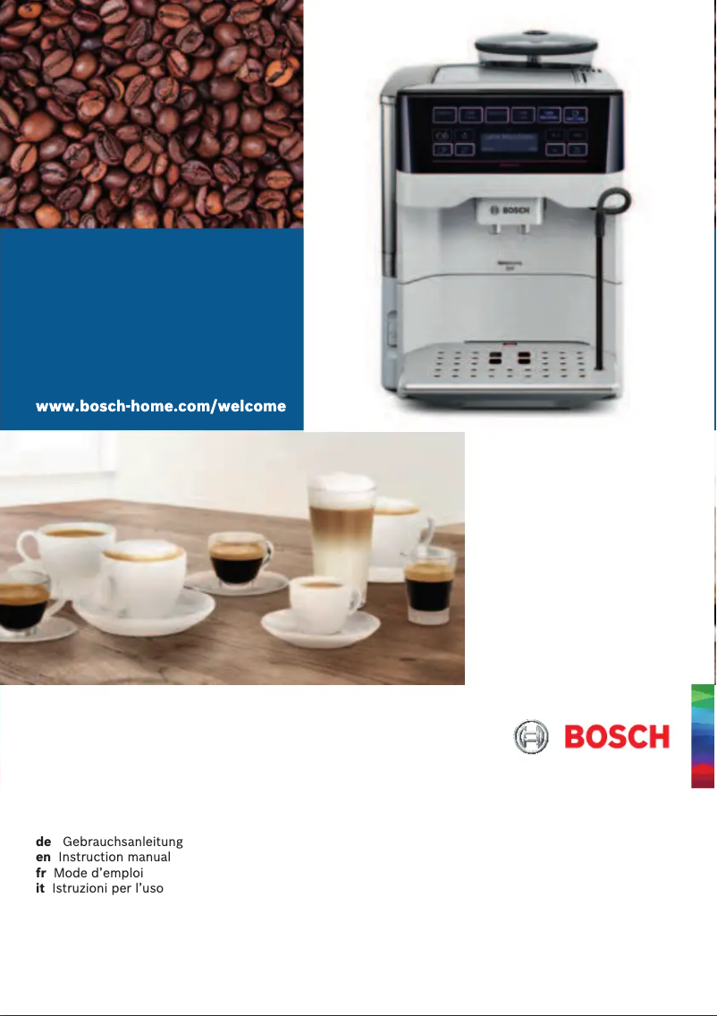 Page n°1 - Manuel utilisateur Bosch VeroAroma 700 TES60759DE