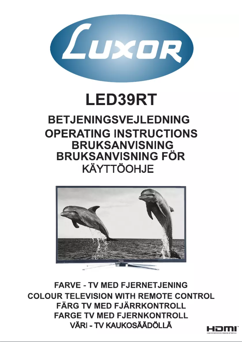 Page 1 de la notice Manuel utilisateur Luxor LED39RT