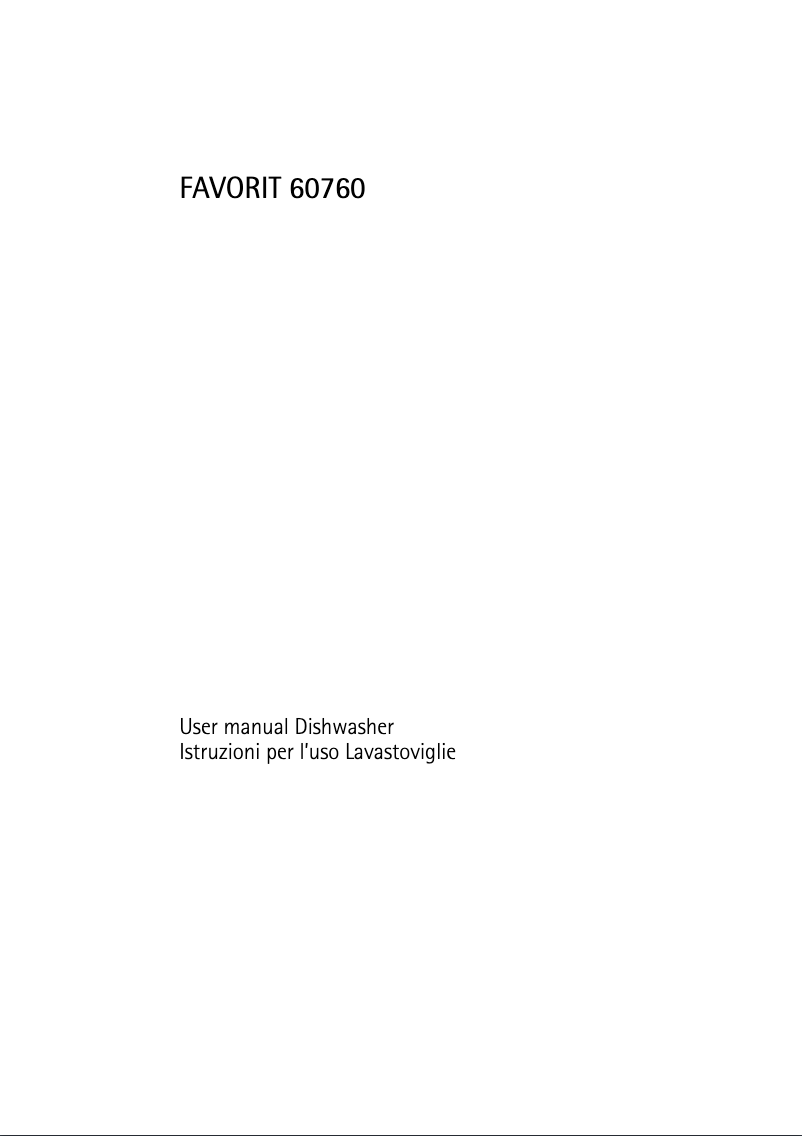 Page 1 de la notice Manuel utilisateur AEG F 60760