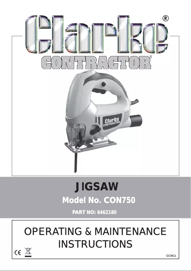 Image de la première page du manuel de l'appareil CON750