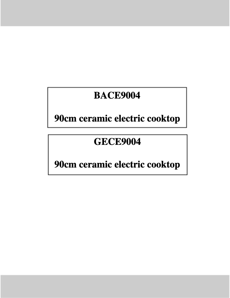 Página 1 del manual Manual de usuario Baumatic BACE9004
