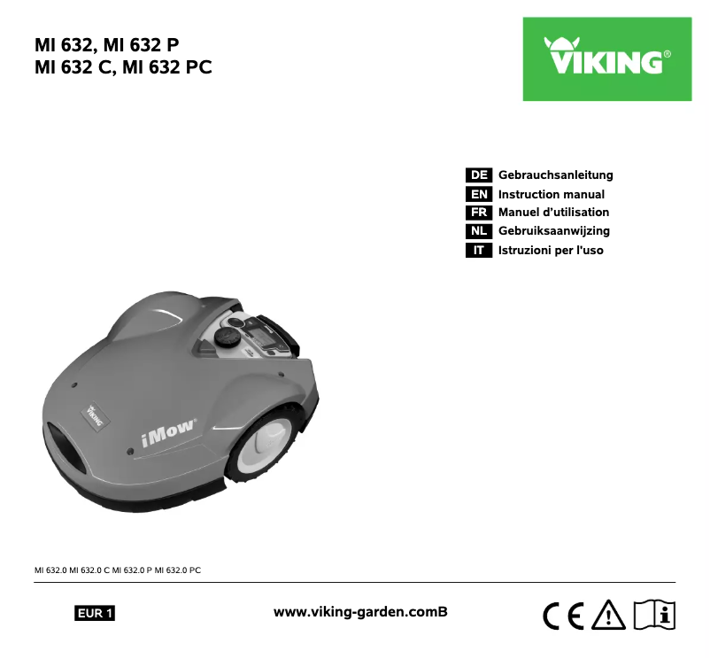 Page 1 de la notice Manuel utilisateur Viking iMow MI 632 PC