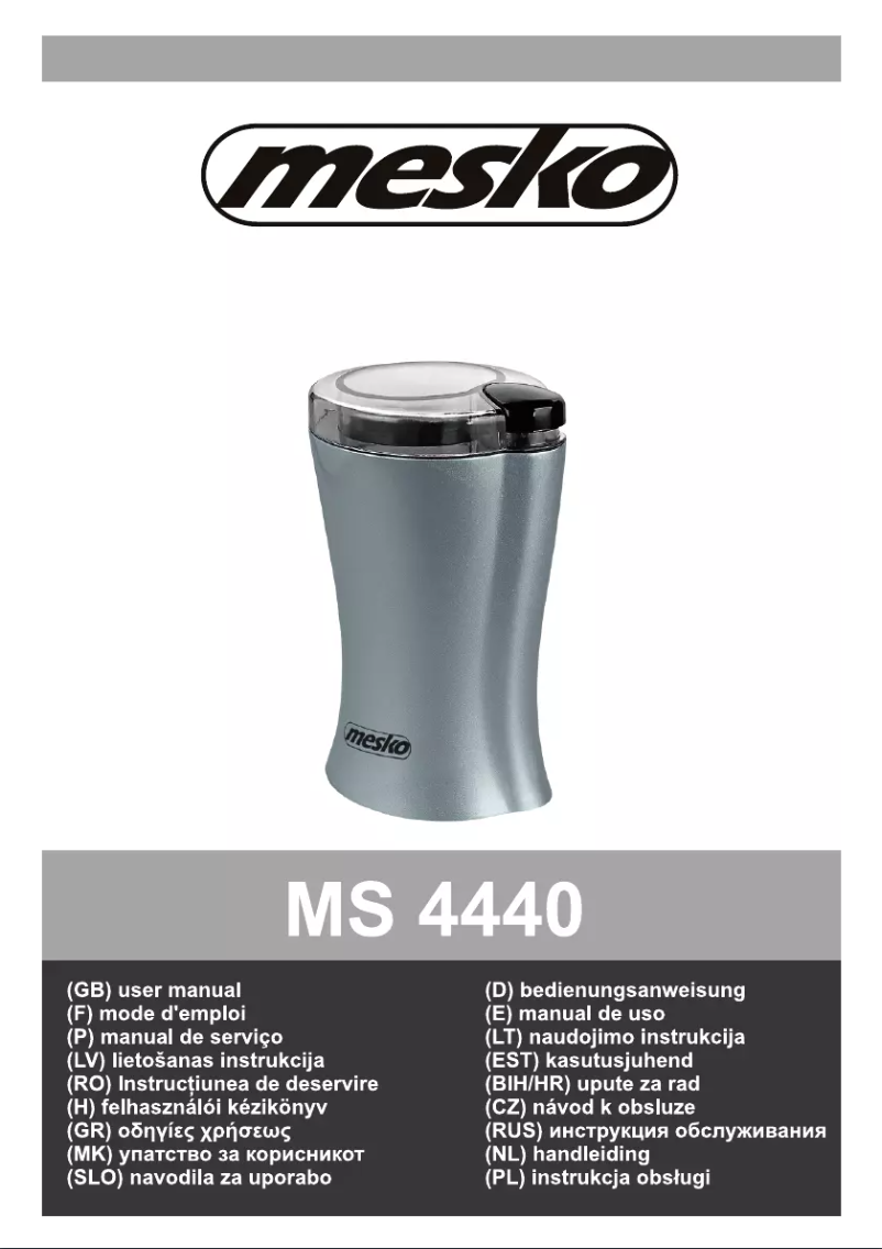 Page 1 de la notice Manuel utilisateur Mesko MS 4440