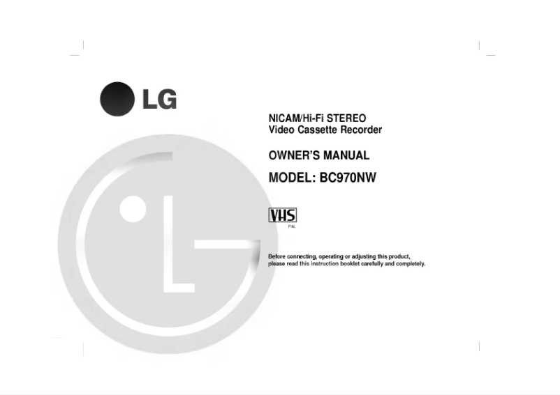 Page n°1 - Manuel utilisateur LG ABC970NW