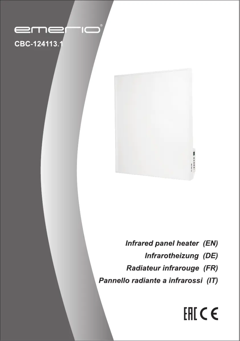 Page 1 de la notice Manuel utilisateur Emerio CBC-124113