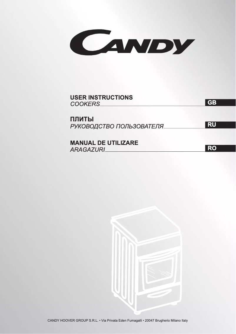 Page 1 de la notice Manuel utilisateur Candy CCG5000SW