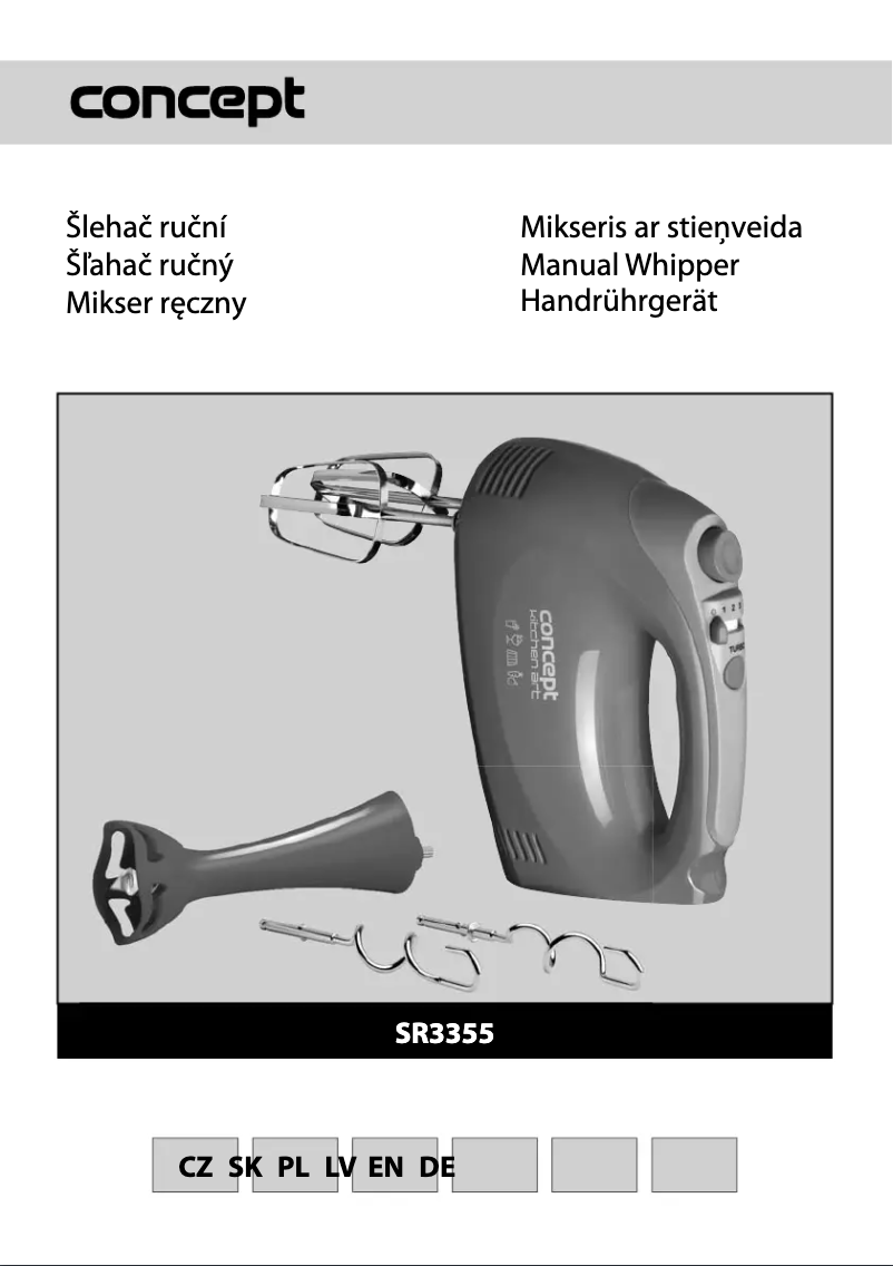 Page n°1 - Manuel utilisateur Concept SR-3355
