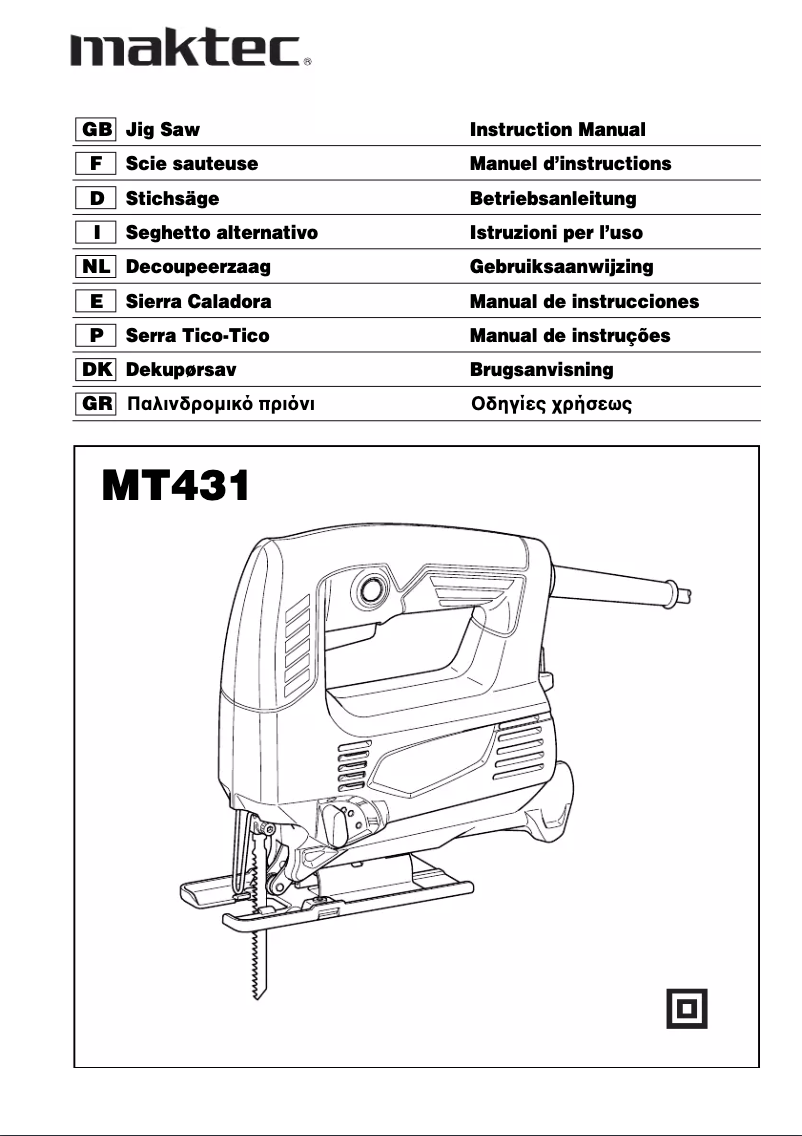 Página 1 del manual Manual de usuario Maktec MT431