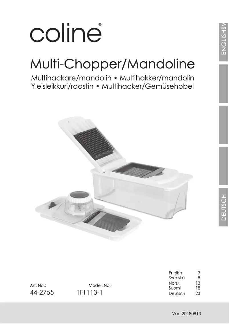 Image de la première page du manuel de l'appareil TF1113-1