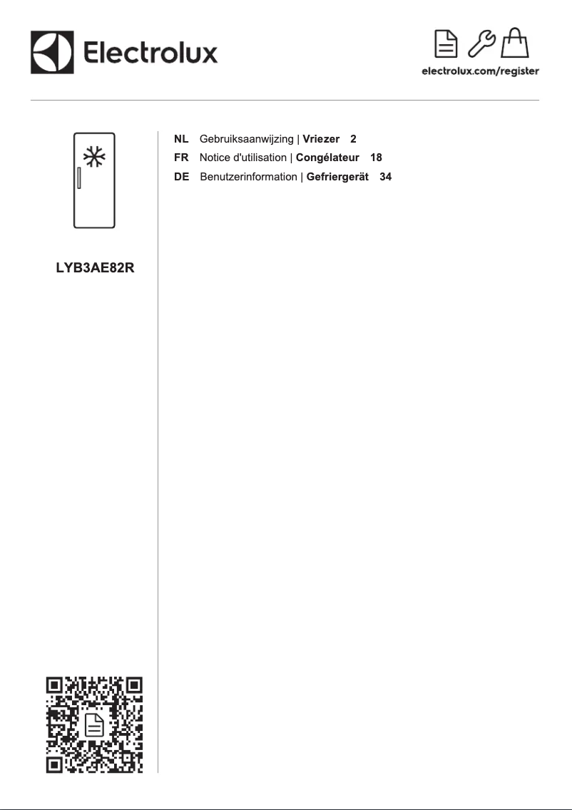 Page 1 de la notice Manuel utilisateur Electrolux LYB3AE82R