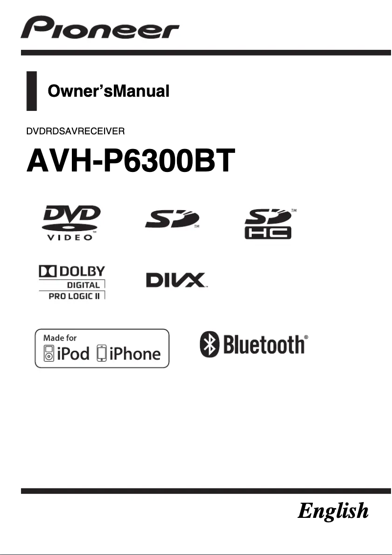Page 1 de la notice Manuel utilisateur Pioneer AVH-P6300BT