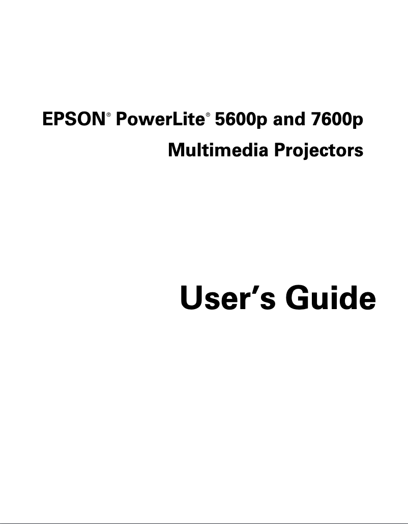 Imagen de la primera página del manual del dispositivo PowerLite 5600p
