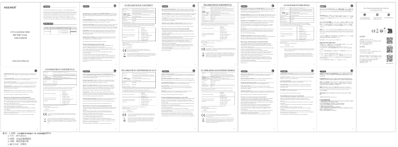 Page 1 de la notice Manuel utilisateur Neewer NP-FW50