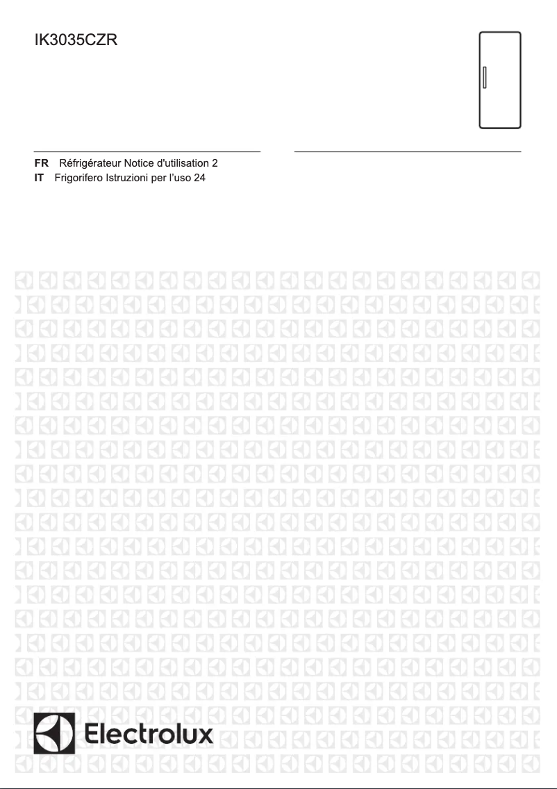 Page 1 de la notice Manuel utilisateur Electrolux IK3035CZR