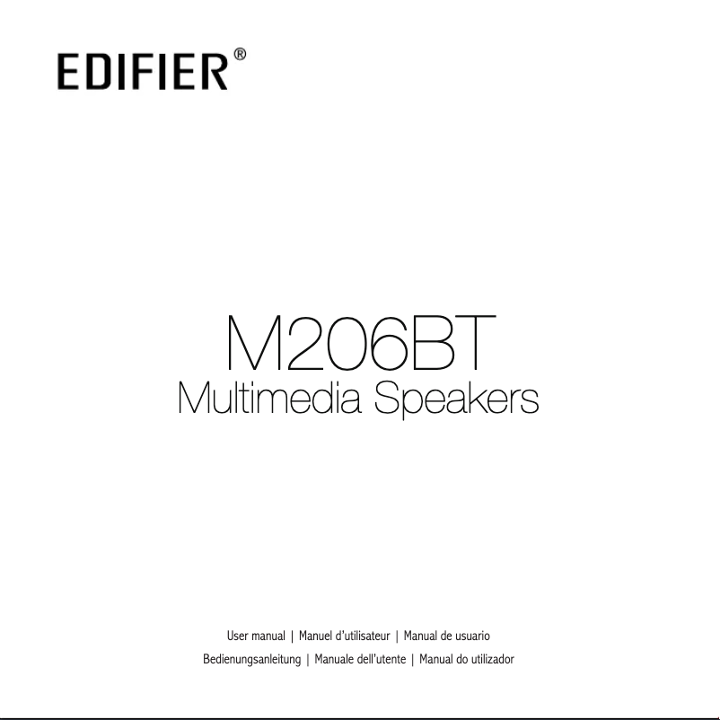 Page n°1 - Manuel utilisateur Edifier M206BT