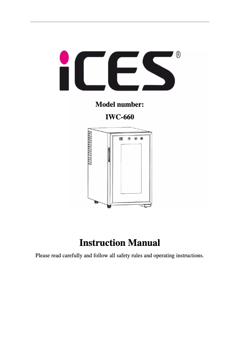 Page 1 of the manual User Manual Ices IWC-660