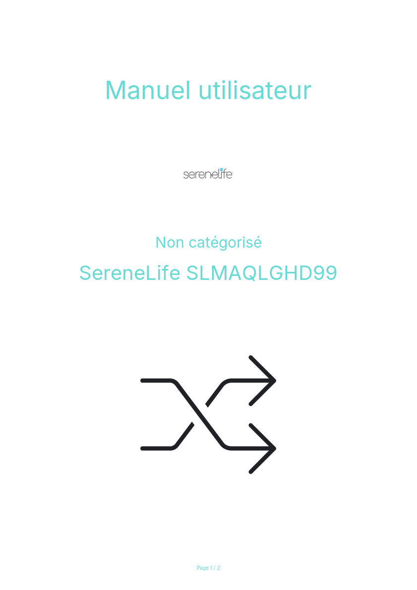 Image de la première page du manuel de l'appareil SLMAQLGHD99