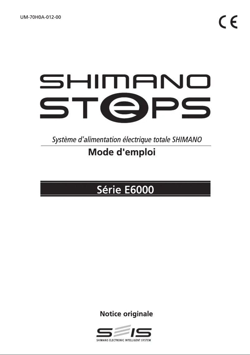 Page 1 de la notice Manuel utilisateur Shimano SM-DUE60