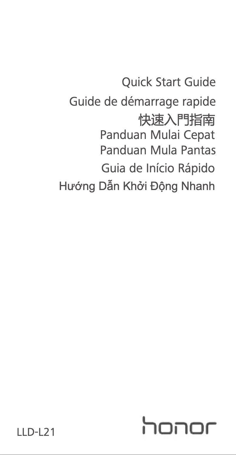 Page 1 de la notice Guide de démarrage rapide Honor 9 Lite