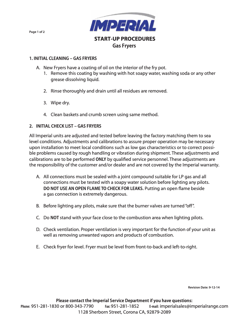 Page 1 de la notice Manuel utilisateur Imperial IFS-50