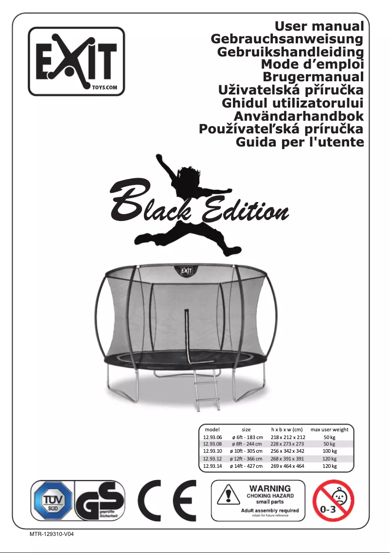 Page 1 de la notice Manuel utilisateur Exit Toys Black Edition