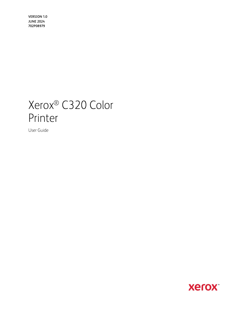 Page n°1 - Manuel utilisateur Xerox C320 Color