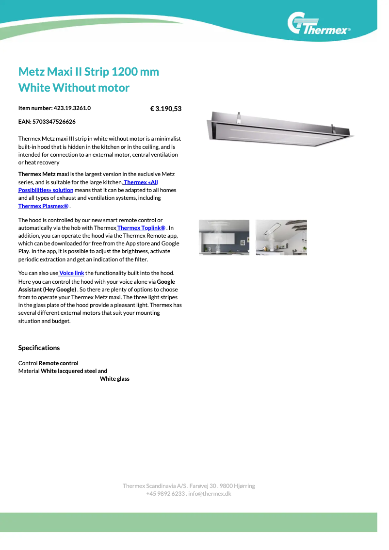 Page n°1 - Fiche technique Thermex Metz Maxi II Strip