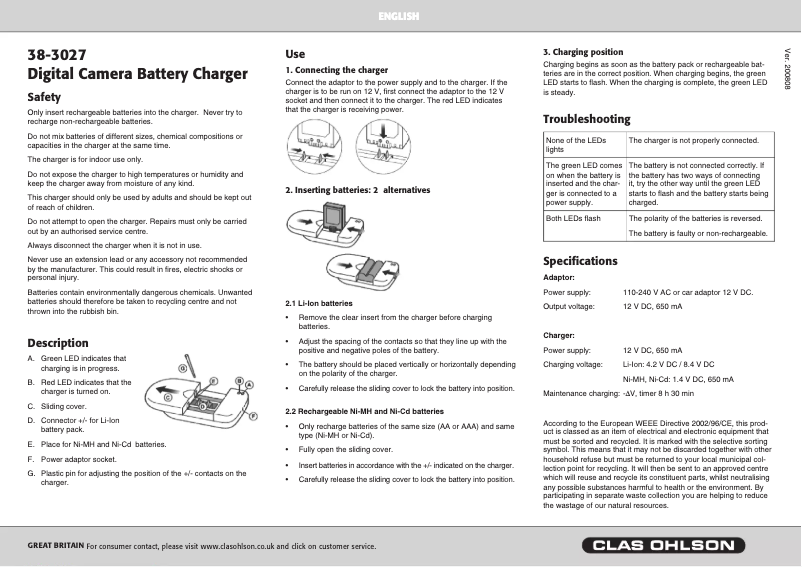 Image de la première page du manuel de l'appareil 38-3027