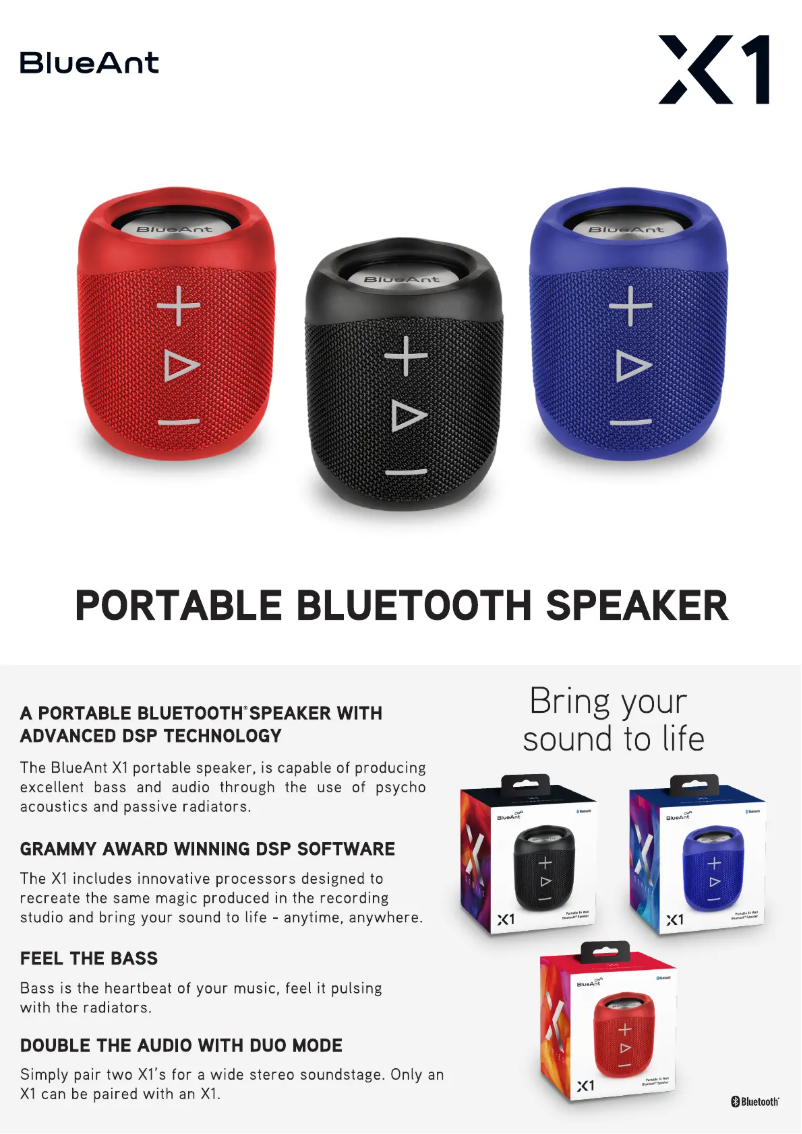 Image de la première page du manuel de l'appareil X1